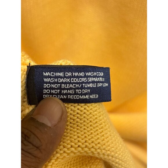 Vineyard Vines XL Yellow Half-Zip Sweater By Shep & Ian 100% Cotton Ribbed Colla - Picture 12 of 13